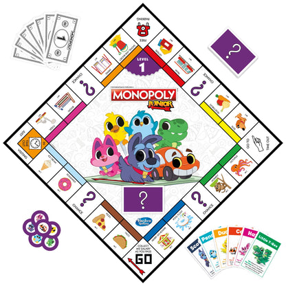 Hasbro Gaming Monopoly Junior, Family Board Game for 4+ Year Old Kids, Strategy Games for 2-6 Players