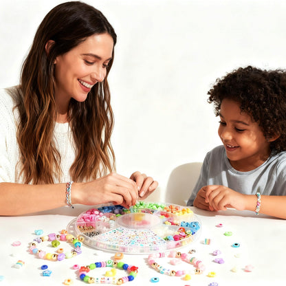 TOVABA Bracelet Making Kit for Adults & Kids – Beads, Charms, and Alphabet Beads for DIY Jewellery – Fun Craft Kit for Creating Custom Bracelets, Necklaces & More