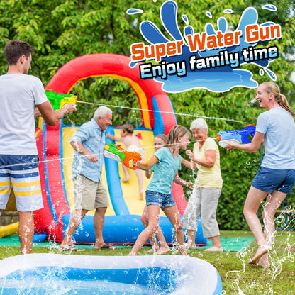 Quanquer water pistol set for kids and adults, 3 pack with 600ML capacity, long-range water guns for summer pool and outdoor fun.