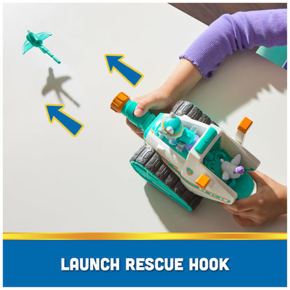 Paw Patrol Everest Deluxe Snowmobile, with Projectile Launcher, Snowboard and Collectible Action Figures, Kids’ Toys for Boys & Girls Ages 3+