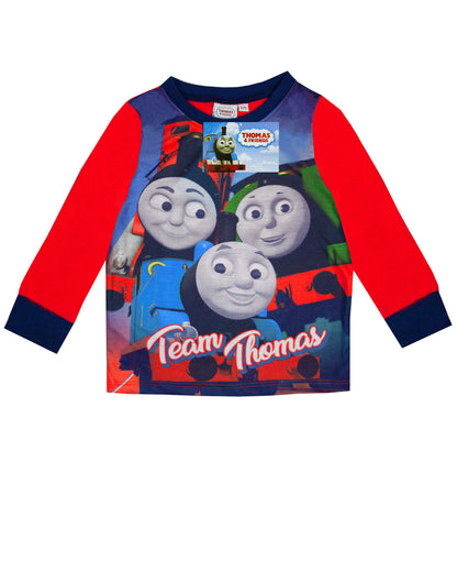 Official Thomas The Tank Engine Boys Long Sleeve Pyjamas PJs Night Wear Multicoloured