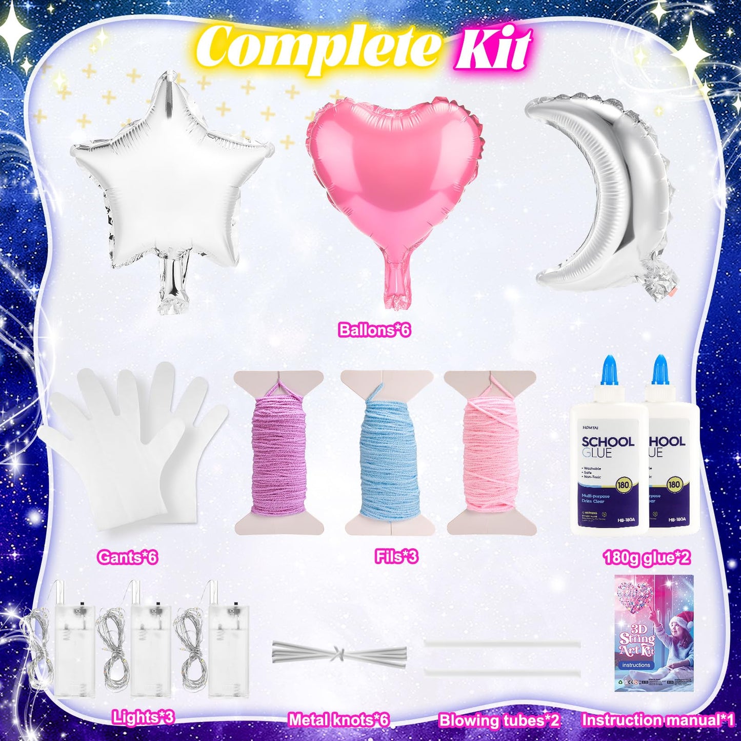 Hapikids Craft Kits for Kids, 3D String Art Kit Arts and Crafts for Kids Toy Age 9 10 11 Year Old Girls Birthday Presents for 6 7 8 9 Year Olds Boys Toy Age 8 9 10 Christmas Xmas Gifts DIY Girl