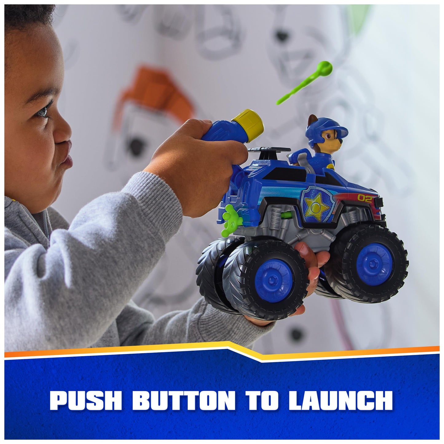 Paw Patrol: Rescue Wheels Chase’s Cruiser, Toy Truck with Projectile Launcher and Collectible Action Figure, Kids’ Toys for Boys & Girls Ages 3 and up