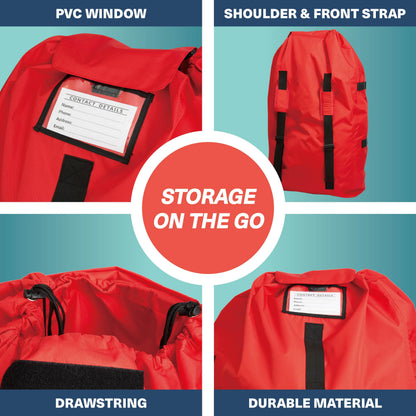 Bramble - XL Stroller Bag for Airplane - Extra Large Pram Bag for Airplane Travel - Water Resistant Double Pushchair Buggy Cover for Gate Check (Red)