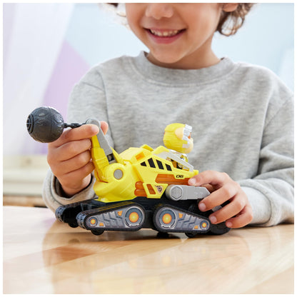 Paw Patrol: The Mighty Movie, Construction Toy Truck with Rubble Mighty Pups Action Figure, Lights and Sounds, Kids’ Toys for Boys and Girls 3+