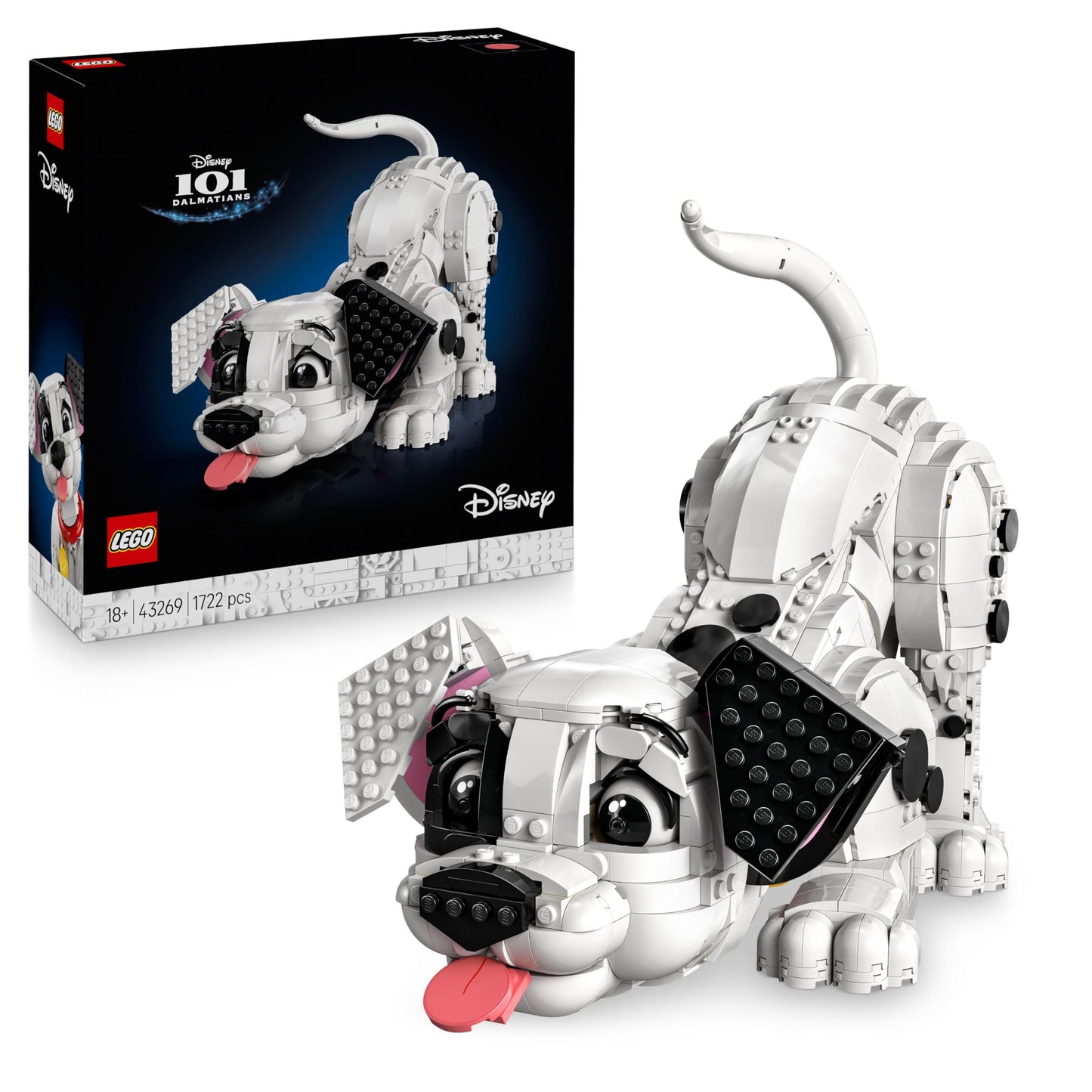 LEGO | Disney 101 Dalmatians Puppy Figure - Customisable Building Set for Adults - Transforms Into 1 of 6 Cute Dogs with a Rotating Head and Tail - DIY Home Decor - Gift Idea for Fans - 43269