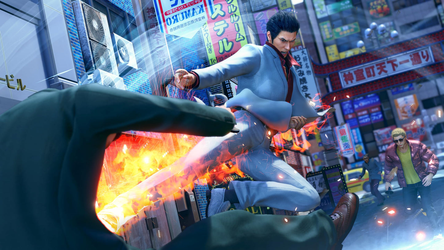 SEGA Yakuza Kiwami 3 and Dark Ties Nintendo Switch 2 game case with cover art featuring characters and vibrant design.