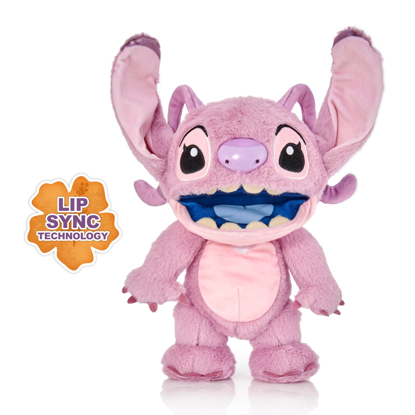 WOW! STUFF Disney Chatty Angel Deluxe , Puppetronic Angel, Puppet Animatronic, Over 50 Action and Sound Combinations , 30cm/12inches Height , Ages 6 to Adult, Pink