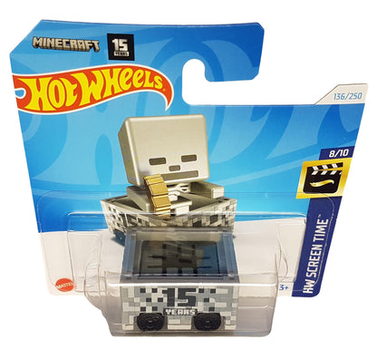 Hot Wheels - Minecart - HW Screen Time 8/10 - HTB38 - Short Card - Minecraft 15 Years - Mattel 2024-1:64