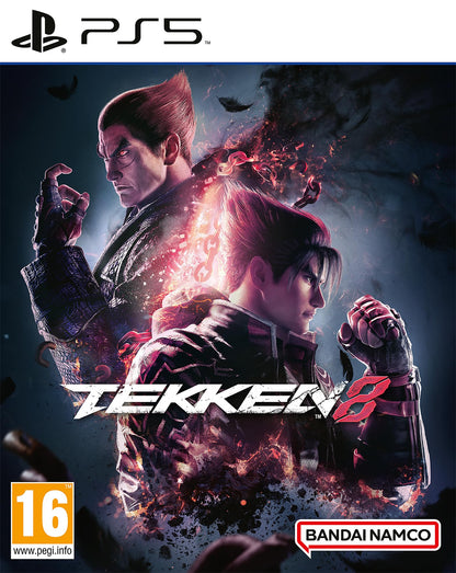 Bandai Namco Tekken 8 Standard Edition game for PS5, featuring cover art with fighting characters and vibrant graphics.