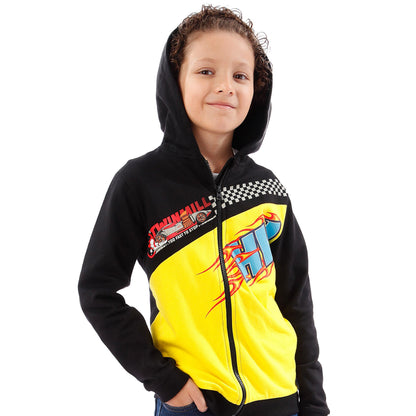 Hot Wheels Boys Hoodie | 10-11 Years | Multicoloured | Zip Up Hoodie | 100% Cotton Kids Hoodie