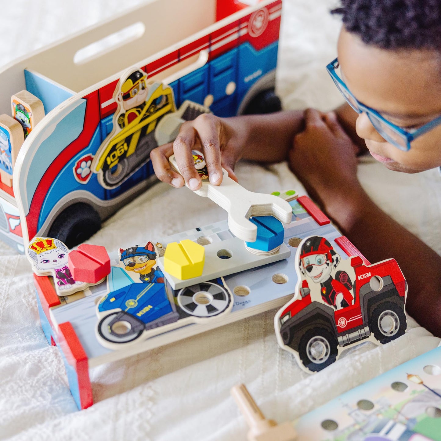 Melissa & Doug PAW Patrol Match & Build Mission Cruiser | Wooden Toy for kids | Build & Assemble Developmental Toy | 3 and Above | Gift for Boys or Girls | FSC-Certified Materials