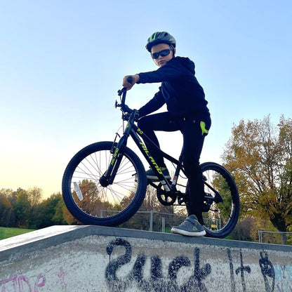 HILAND 20 Inch Kids Mountain Bike, Single Speed Kids Bike with High Carbon Steel Frame, V-Brakes, Children's Bicycle for Boys Girls, Black