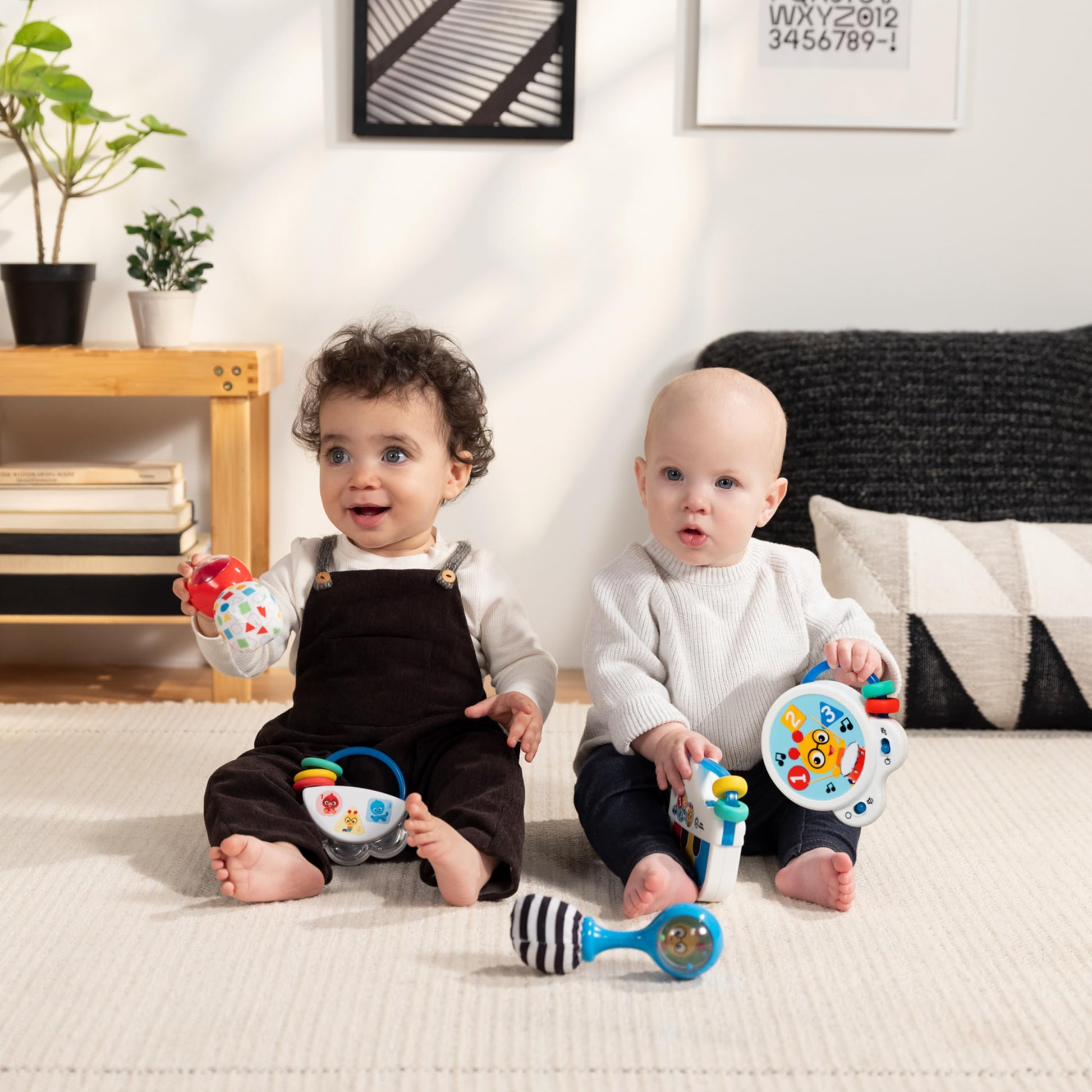 Baby Einstein Shake & Groove Toy with maracas, colorful musical instrument for babies 3 months and older, engaging and fun.