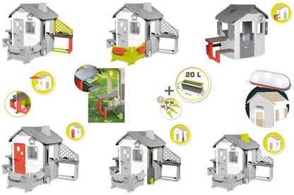 Smoby Sweety Corner House children's garden cabin with ice cream machine and accessories, made from recycled material for ages 2+