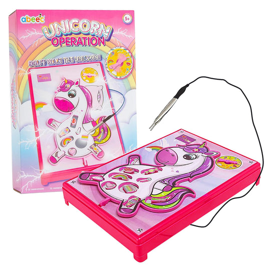 Abeec Unicorn Operation - Kids Board Game - Unicorn Toy - Remove Body Parts Or Face The Buzzer - Board Game For Girls