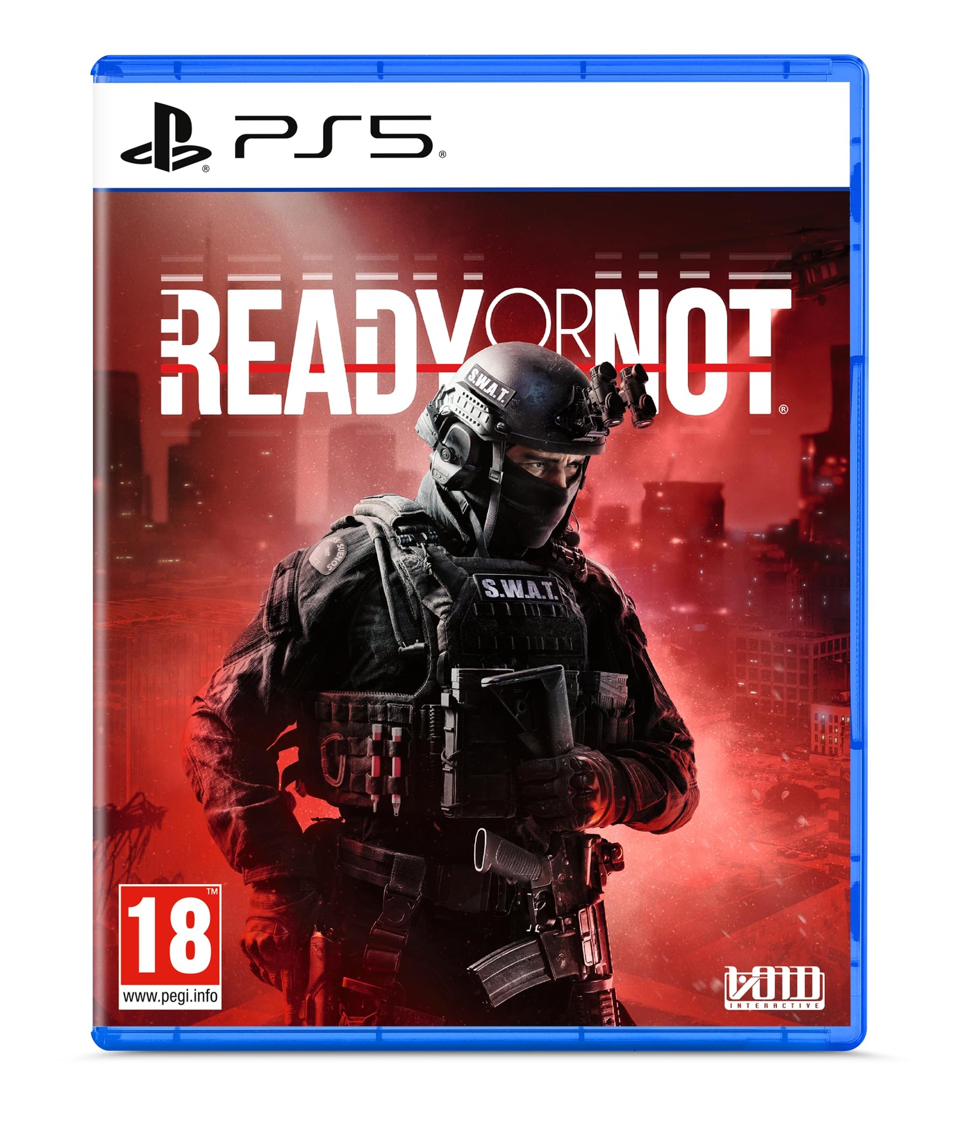 Ready or Not Day One Edition game for PS5 showing the game cover with artwork and title on the console box.