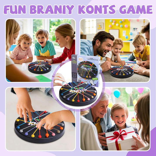 Starnearby Brainy Knots Game, Rope Challenge Puzzle Game Twisted Rope Untangling Table, 2 to 4 Players Logic Strategy Board Game for Kids and Adults, Interactive Game Rope Challenge Sorting Toys