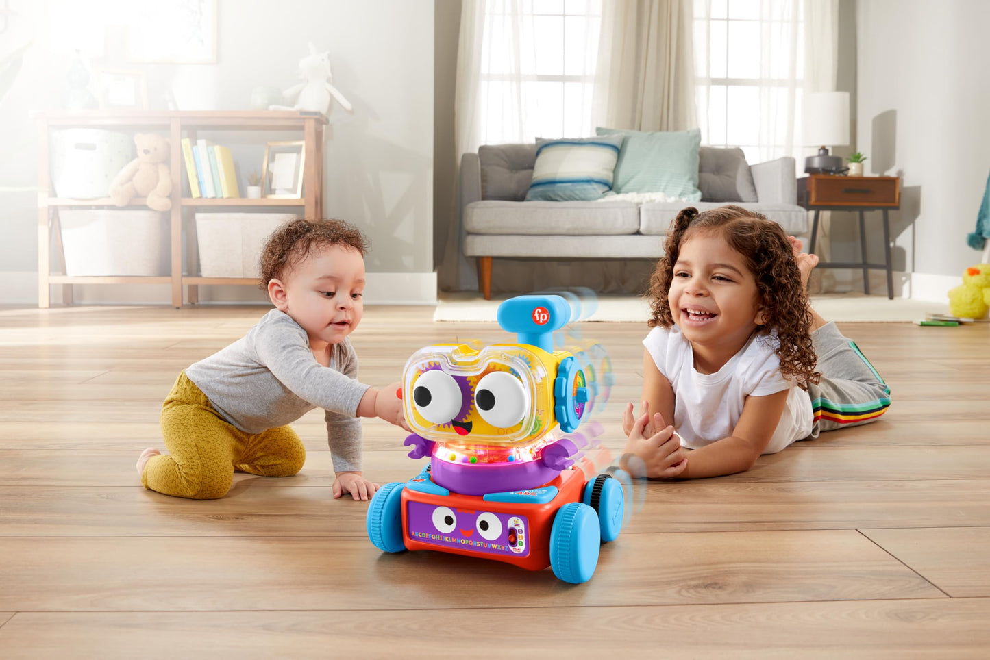 Fisher-Price 4-in-1 Ultimate Learning Bot, electronic activity toy with lights, music and educational content for infants and kids 6 months and up, HBB04