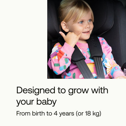 Bugaboo Owl by Nuna Isofix Car Seat from Birth to 4 Years, 0-18 kg, 360 Degrees Rotation, Rear and Front Facing, Group 0+/1, Ultimate Comfort and Safety, Black