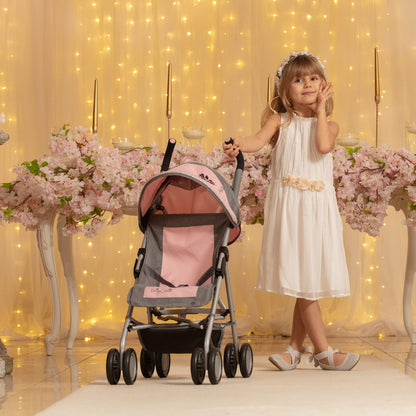 Daisy Chain Zipp Max Dolls Pushchair – Adjustable handles from 76-82cm. For children of 4, 5, 6, 7, 8 or 9 years. (Classic Pink)