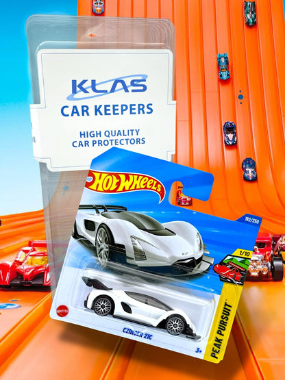 Hot Wheels Czinger 21C (White) 1/10 Peak Pursuit - 2025-192/259 (Short Card) - includes a KLAS Car Keeper Protector Case - JBB96