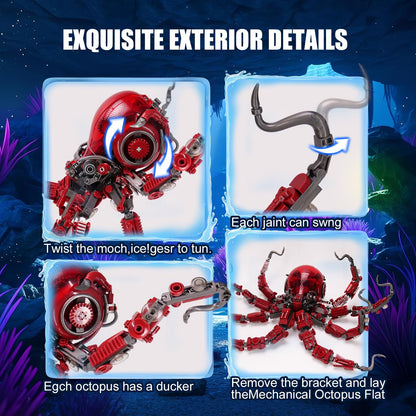 Ideas Mechanical Octopus Building Sets for Adult,Compatible with Lego Ocean Animal Collection Toy Home or Office Decor for Adults STEM Building Gift for Teens Boys & Girls 8-16 （882pcs）