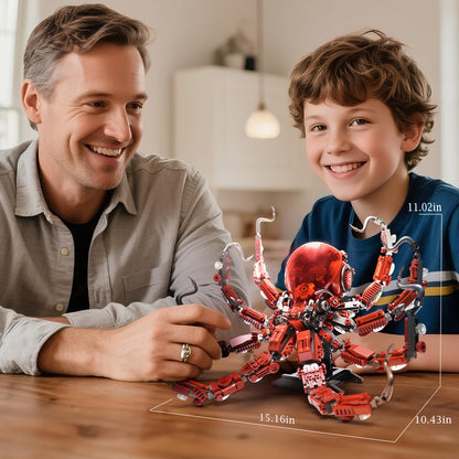Ideas Mechanical Octopus Building Sets for Adult,Compatible with Lego Ocean Animal Collection Toy Home or Office Decor for Adults STEM Building Gift for Teens Boys & Girls 8-16 （882pcs）