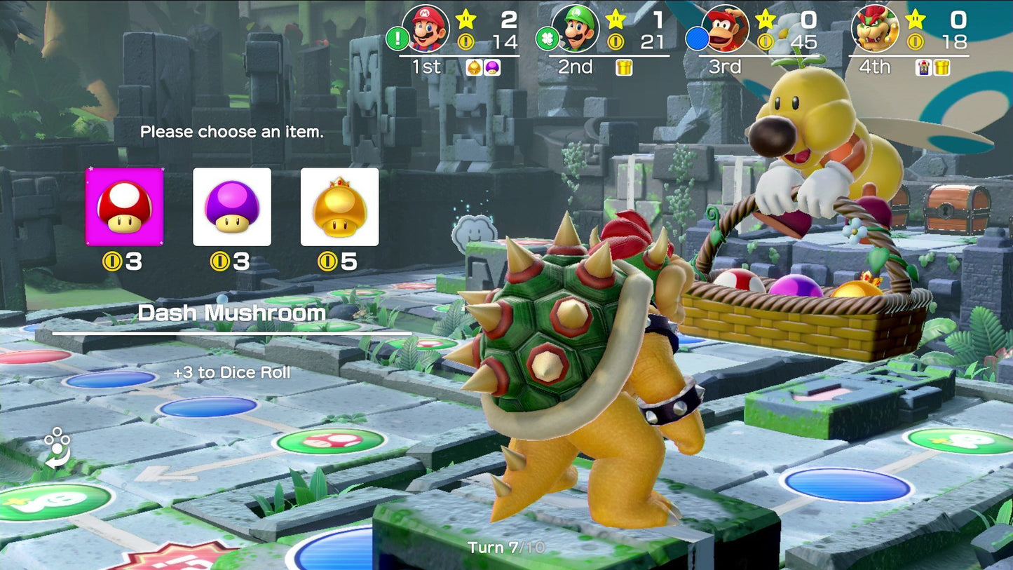 Nintendo Super Mario Party game for Nintendo Switch showing colorful game cover with Mario and friends.