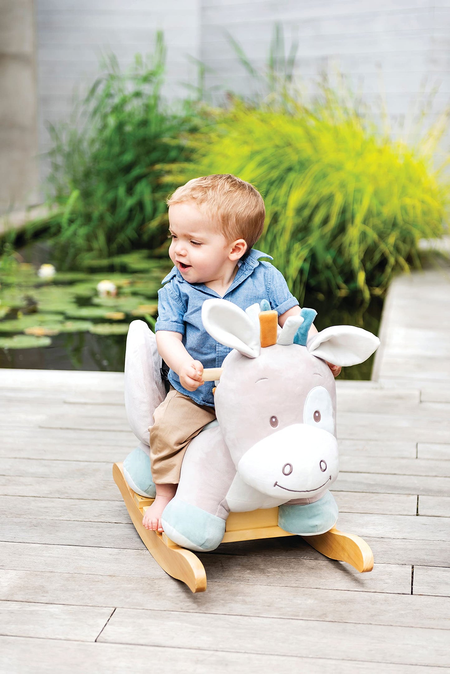 Nattou Rocking Animal for Children, Tim The Horse, 10-36 Months, 63 x 33 x 46 cm, Beige, 498135