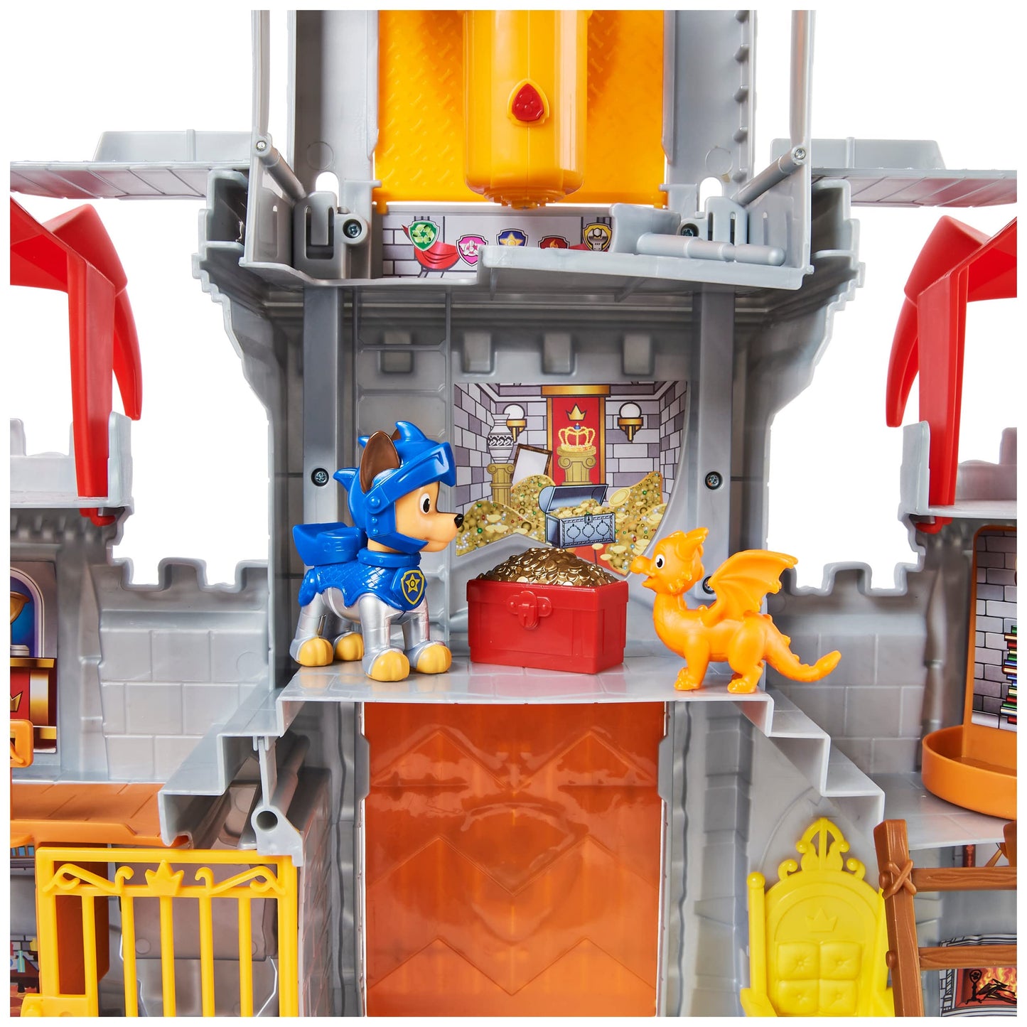 Paw Patrol, Rescue Knights Castle HQ Transforming 11-Piece Playset with Chase and Mini Dragon Draco Action Figures, Kids’ Toys for Ages 3 and up