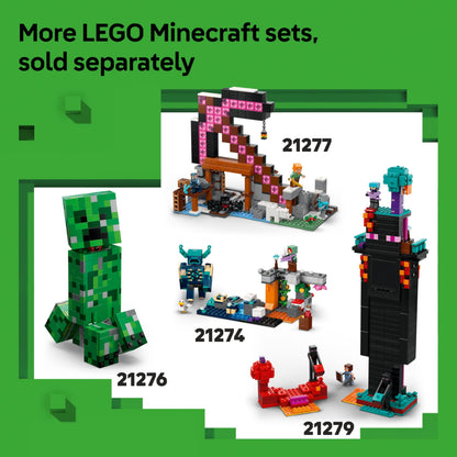 LEGO Minecraft Advent Calendar 2025 featuring 24 mini builds and minifigures for kids aged 7 and up.