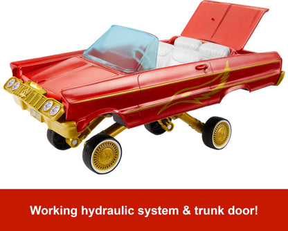 Mattel WWE Action Figure & Toy Vehicle Set, Rey Mysterio Main Event Figure & Lucha Low Rider Car with Launching Action & Hydraulics, HYT25