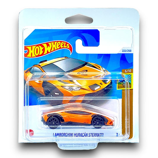 Hot Wheels Lamborghini Huracan Sterrato (Orange & Black) 6/10 HW Dirt - 2024-222/250 (Short Card) - includes a KLAS Car Keeper Protector Case - HRY87