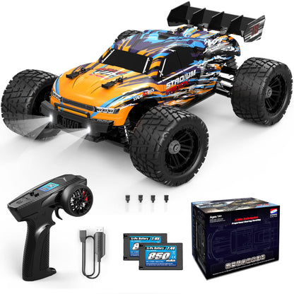 HAIBOXING RC Cars 18858E,36 KM/H High Speed Remote Control Cars for Adults Kids,1:18 2.4GHz 4WD Off-Road RC Monster Truck，ALL Terrain Toys Vehicle with 2 Batteries, Xmas Gifts for Kid and Adults