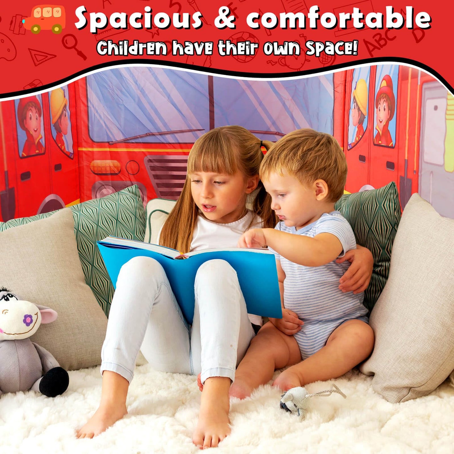 Britik Toys for 3-8 Year Old Kids: Truck Play Tent Pop Up Playhouse Toys for Kids Gifts for 3 4 5 6 7 8 Year Old Boys Girls Toy Presents Foldable Play Tent Set Outdoor Indoor Garden Childrens Toy