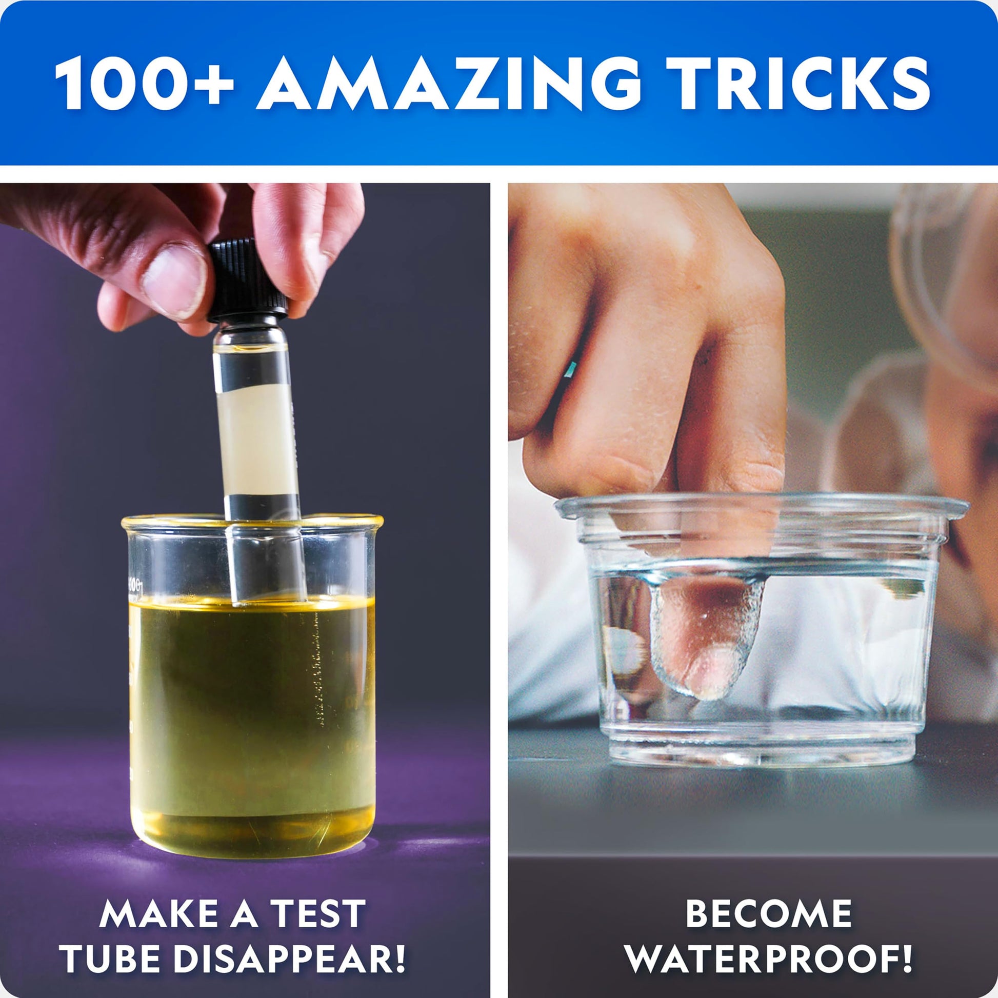 Blue Marble National Geographic Science Magic Kit with 100+ experiments, chemistry set, and STEM activities for kids.