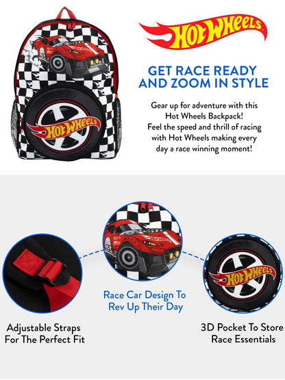 Hot Wheels Backpack | School Bag For Boys | Cars Bag | Official Merchandise