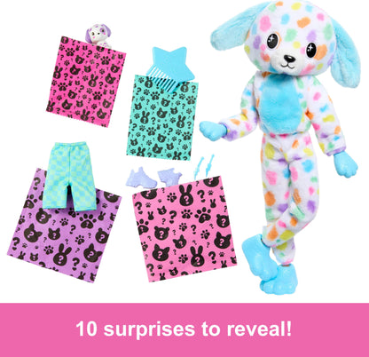 Barbie Cutie Reveal Doll & Accessories with Rainbow Dalmatian Plush Costume & 10 Surprises Including Color Change, Color Dream Series, HRK41