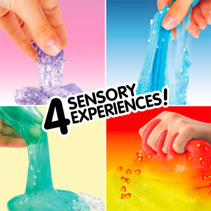 Canal Toys So Slime Xtra Sensations slime kit with four colorful sensory slimes, decorations, and storage pots for kids age 6+