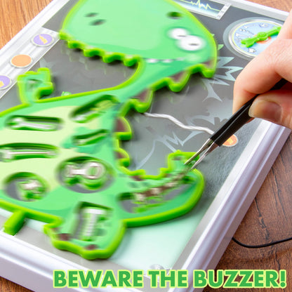 Abeec Dinosaur Operation game for kids features a colorful dinosaur with removable body parts and a buzzer for fun gameplay.