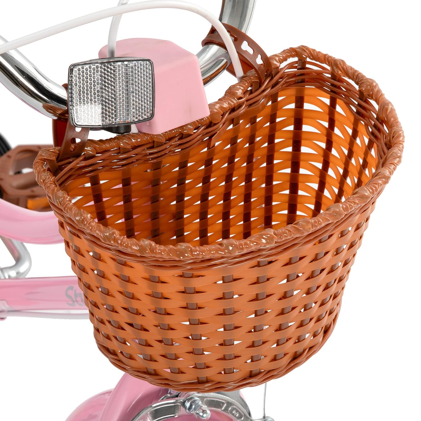 STITCH Manchi 14 Inch Kids Bike for Age 3 4 5 Girls, 14 Inch Wheel Girls Bike With Basket & Stabilisers,Pink…