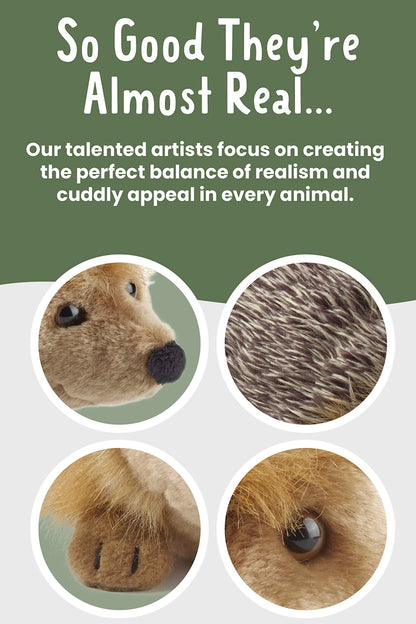 Living Nature Hedgehog Soft Toy | Fluffy Animal | Soft Toy Gift for Kids | 23 cm