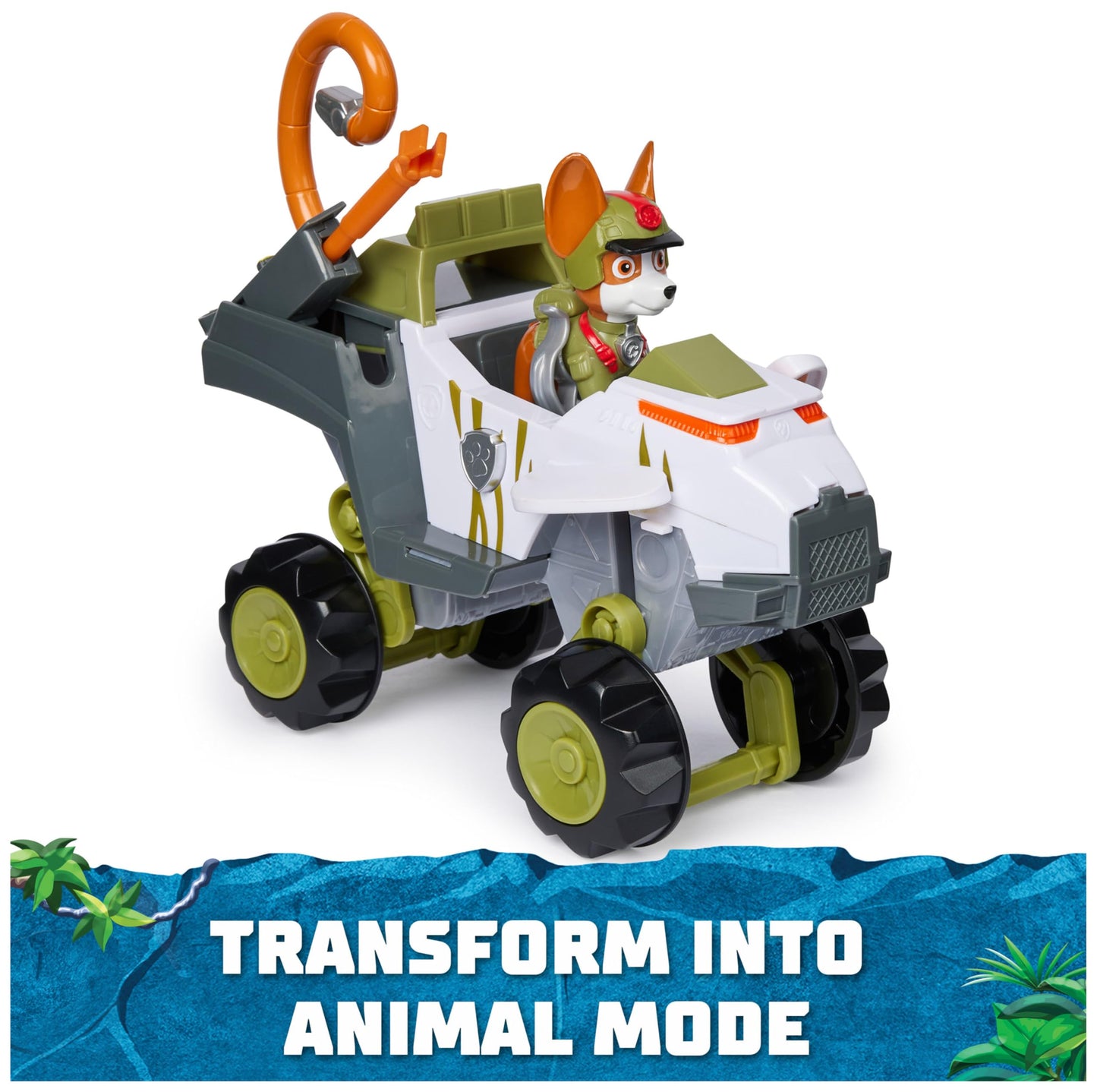 Paw Patrol Jungle Pups, Tracker’s Monkey Vehicle, Toy Truck with Collectible Action Figure, Kids’ Toys for Boys & Girls Aged 3 and Up