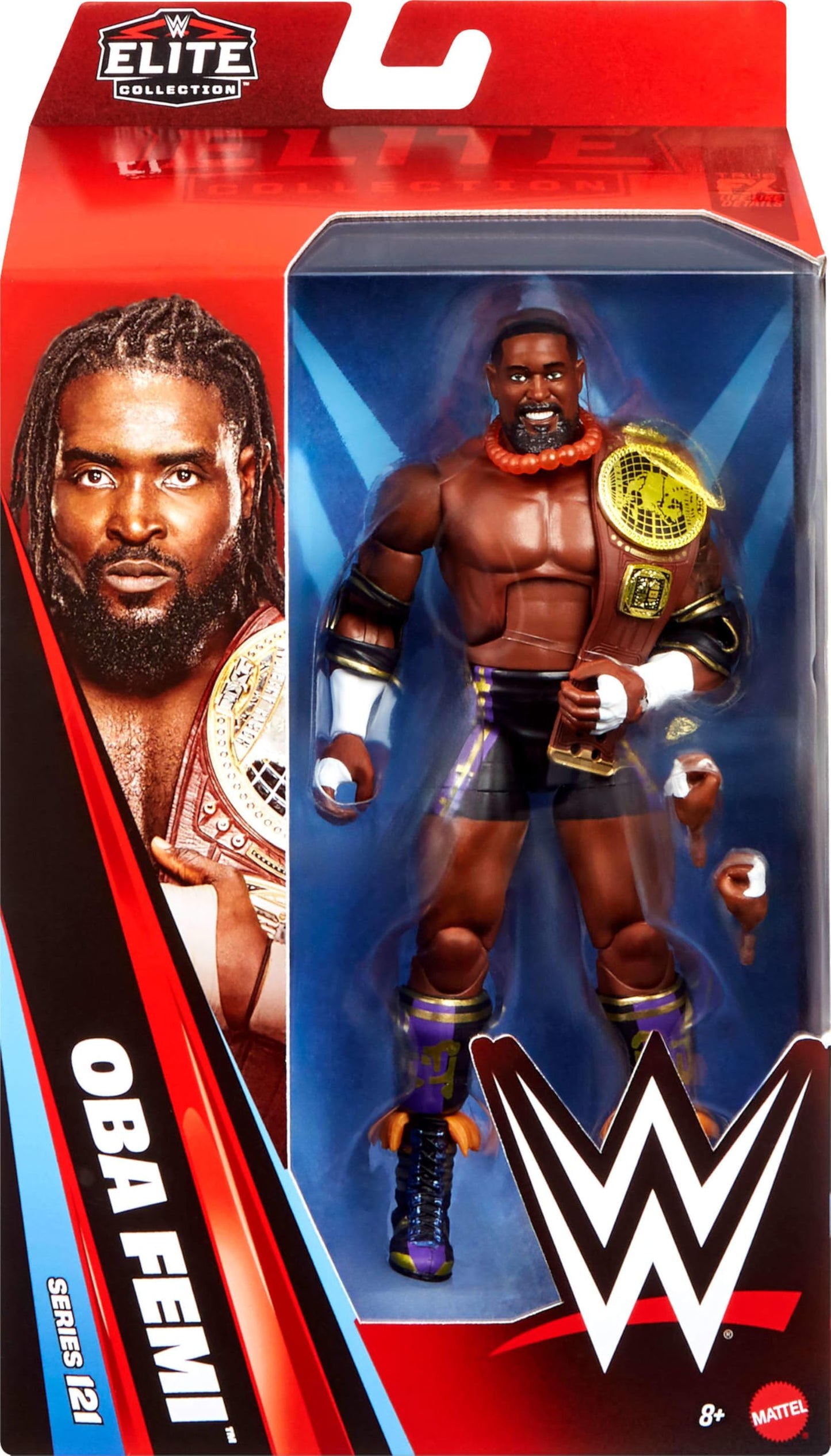 Mattel WWE Oba Femi With Championship Belt Elite Collection Series 121 Wrestling Action Figure Toy