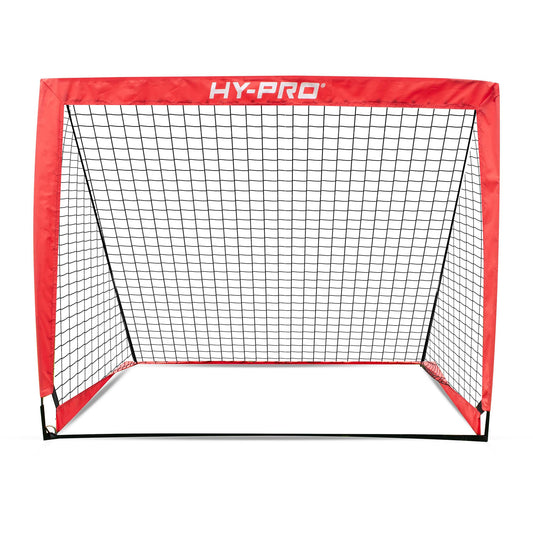 Hy-Pro 4ft x 3ft Pop Up Flexi Football Goal – Portable Net with Carry Bag, All-Weather Design, Durable & Secure Football Training Equipment, Foldable Mini Goal for Garden, Park & Indoor Use