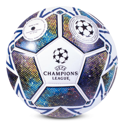 Hy-Pro UEFA Champions League Football, Size 5, Officially Licensed, Training, Match, Merchandise, Collectible For Kids and Adults, Great Football Gift Idea, White/Blue/Green