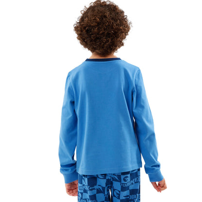 Hot Wheels Pyjamas | Boys Race Cars Pyjamas | Long Sleeve Boys PJs | Blue | 7-8 Years