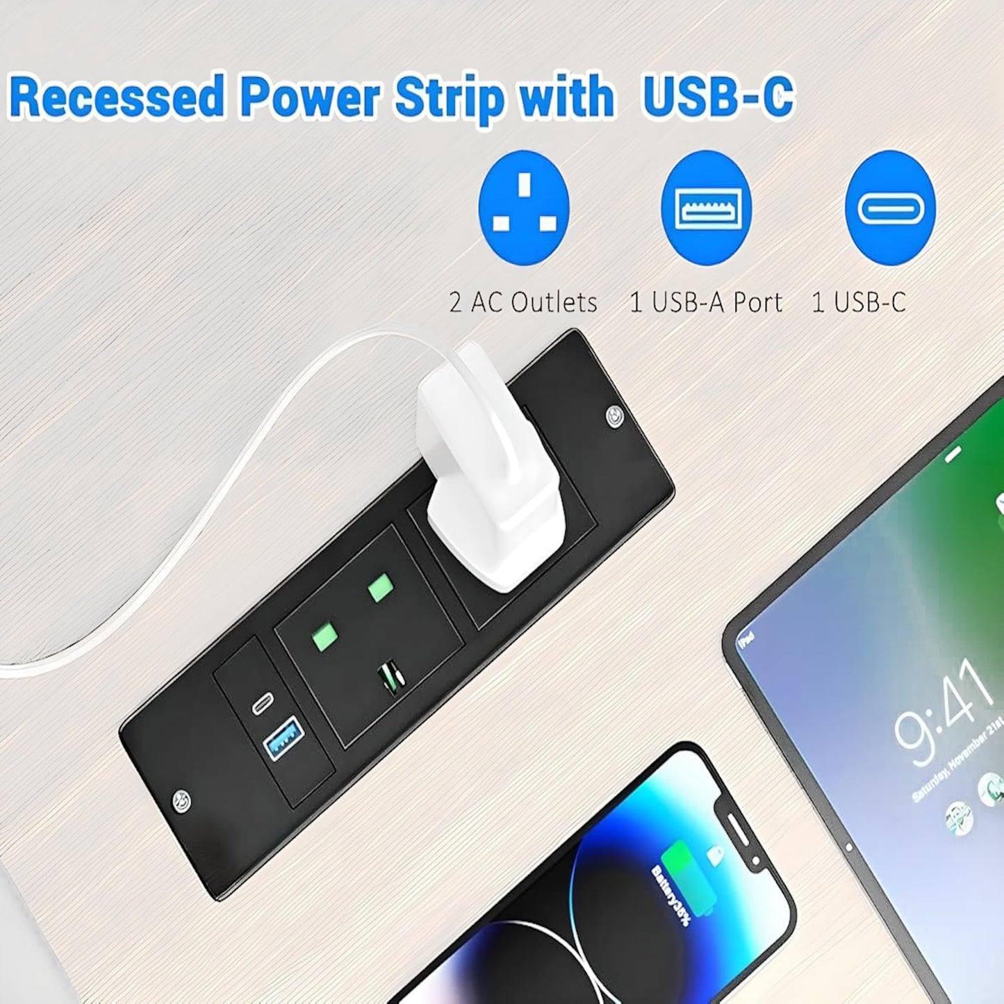 Xyphren L Shaped Gaming Desk with RGB LED Lights & Power Outlets, 100 cm Corner Computer Desk with Adjustable Shelves, Small Office Desk for Study Workstation, Carbon Black