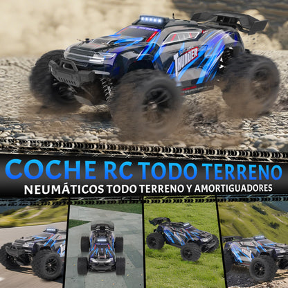 JOYTREKY Remote Control Cars - 1:18 RC Car 40KM/H 2.4GHz 4WD All Terrain Off-Road Drift Truck Hobby Grade with dual rechargeable batteries for extended play Ideal for Kids Adults - Blue